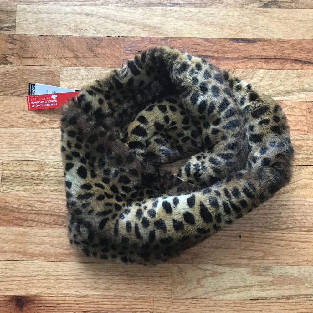 Faux fur infinity scarf